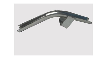 cable protecting bend with angled base for ducts