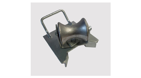 swivelling edge roller for ducts