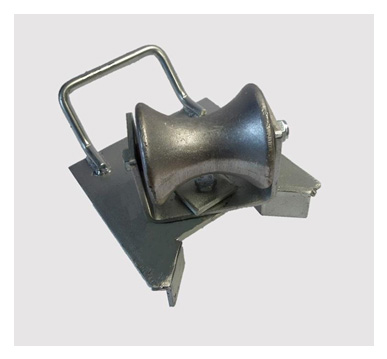 swivelling edge roller for ducts